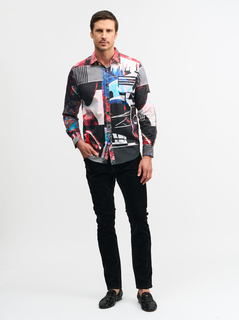 WINNER'S CIRCLE LONG SLEEVE BUTTON DOWN SHIRT TALL