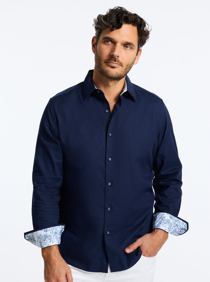 ODYSSEY LONG SLEEVE BUTTON DOWN SHIRT