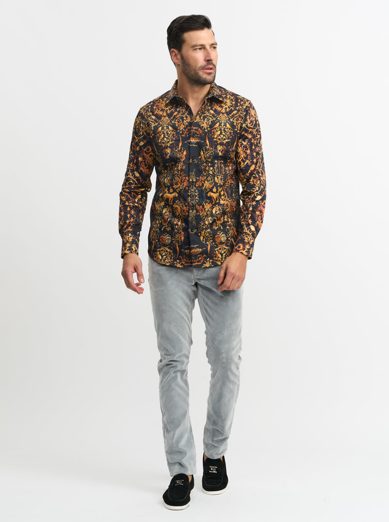 BRUT LONG SLEEVE BUTTON DOWN SHIRT TALL