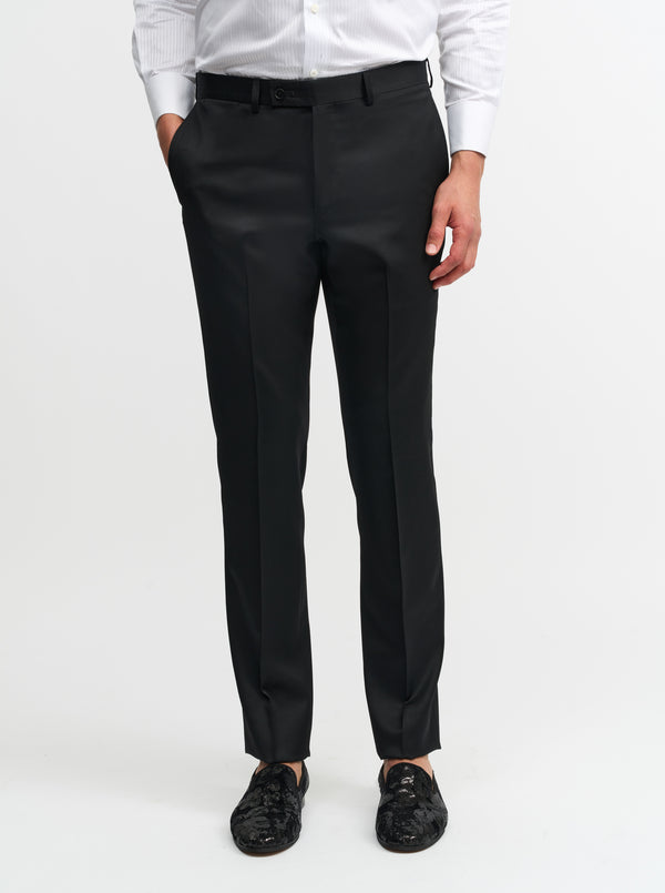 PLAIN FRONT TUXEDO DRESS PANT