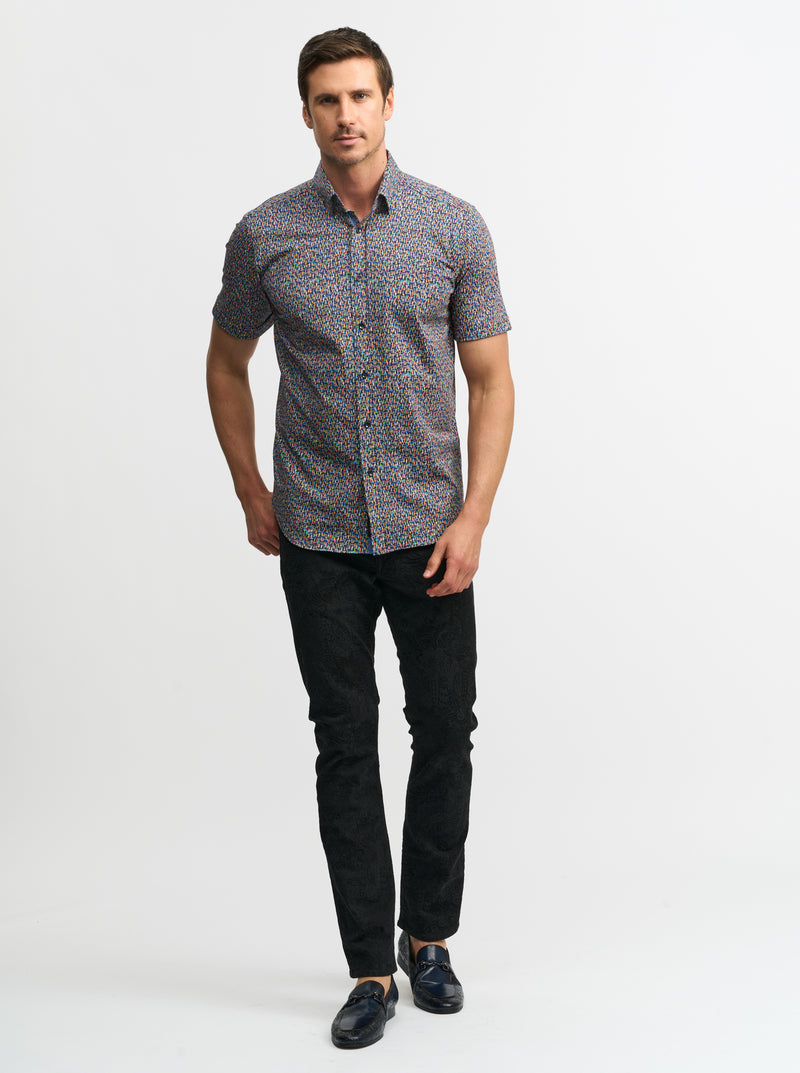 RITTER SHORT SLEEVE BUTTON DOWN SHIRT