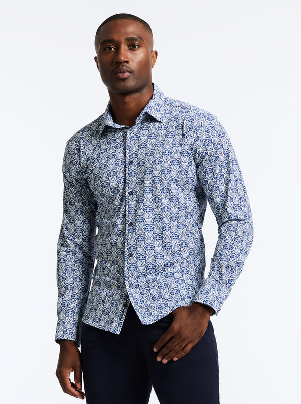 COMOROS LONG SLEEVE BUTTON DOWN SHIRT