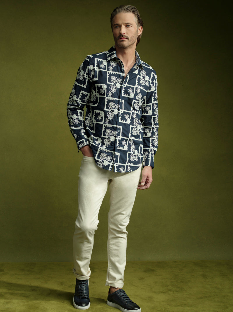 OLEANDER LONG SLEEVE BUTTON DOWN SHIRT