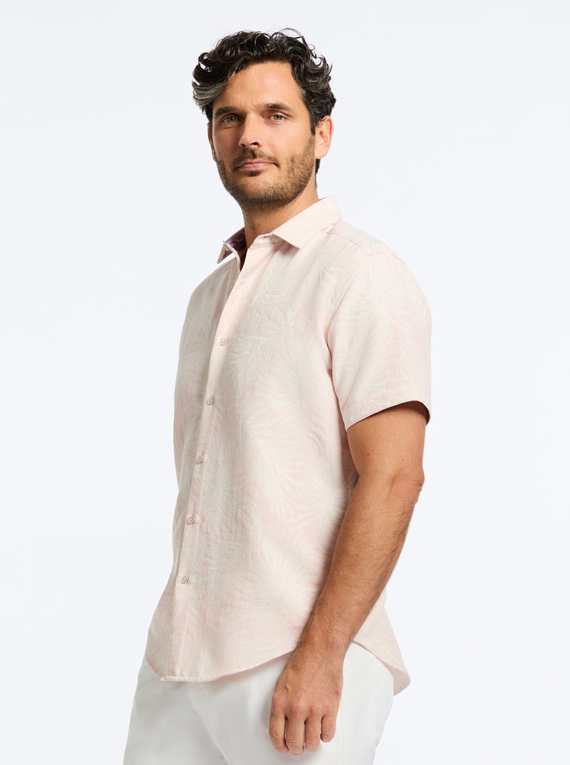 ROYAL PALMS SHORT SLEEVE BUTTON DOWN SHIRT TALL