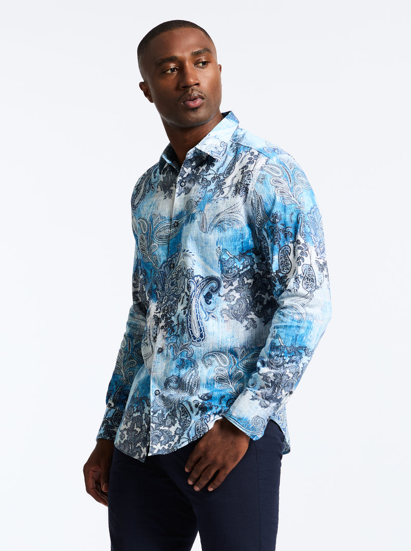 PATMOS LONG SLEEVE BUTTON DOWN SHIRT