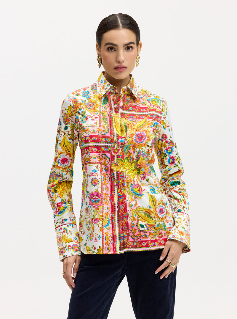 LIMITED EDITION GIVERNY FLOWERS LONG SLEEVE BUTTON DOWN SHIRT