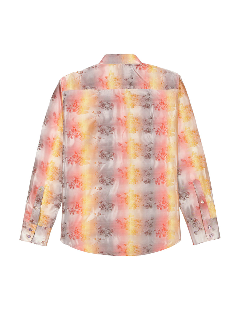 LIMITED EDITION SUNSET TRELLIS LONG SLEEVE BUTTON DOWN SHIRT