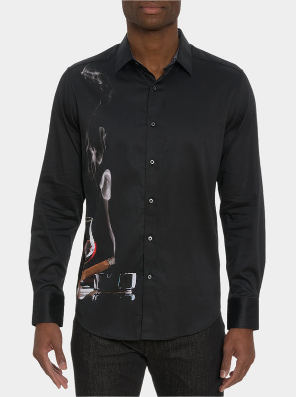 MAN CAVE LONG SLEEVE BUTTON DOWN SHIRT