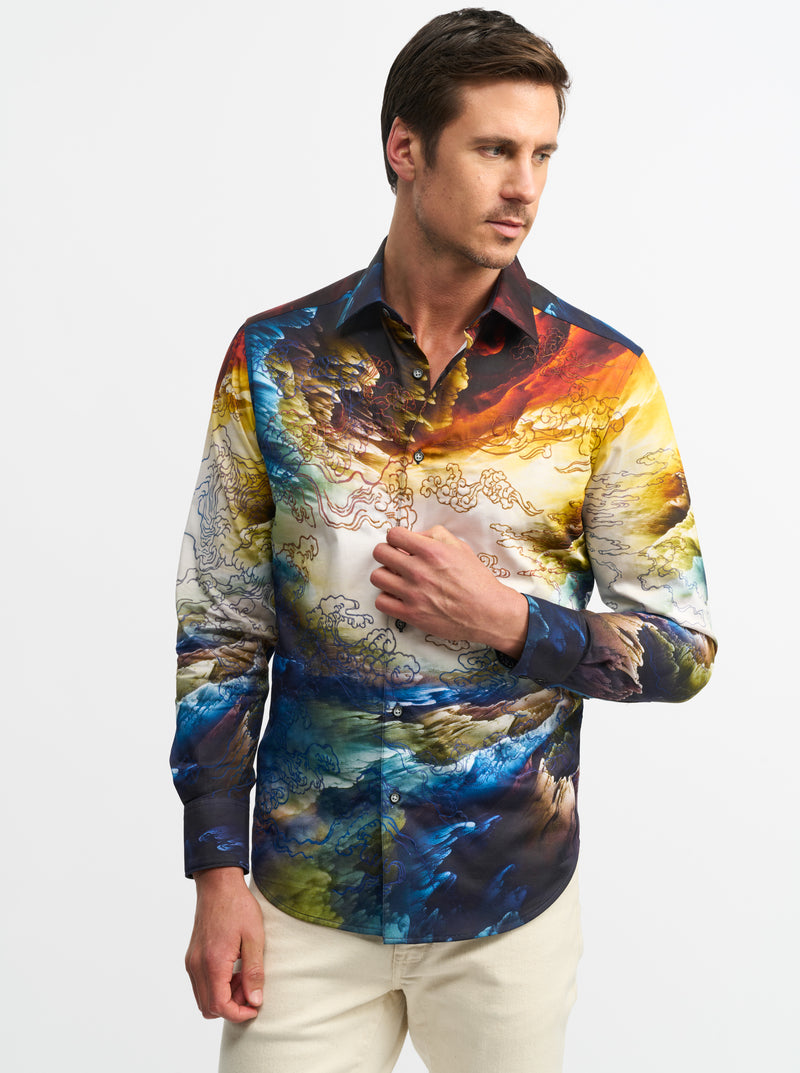 WRATH LONG SLEEVE BUTTON DOWN SHIRT