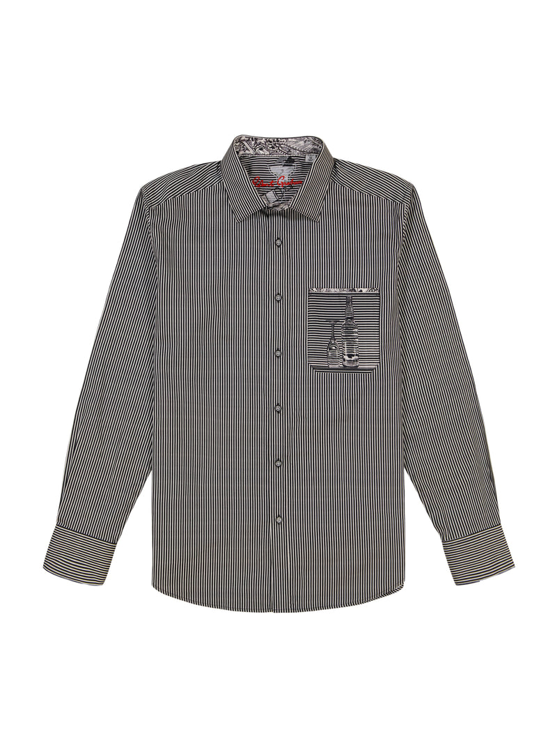 PERSPECTIVE LONG SLEEVE BUTTON DOWN SHIRT