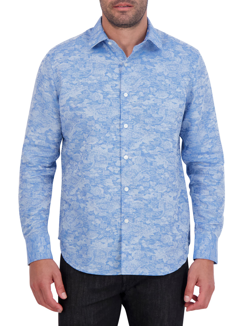 SARKIS LONG SLEEVE BUTTON DOWN SHIRT