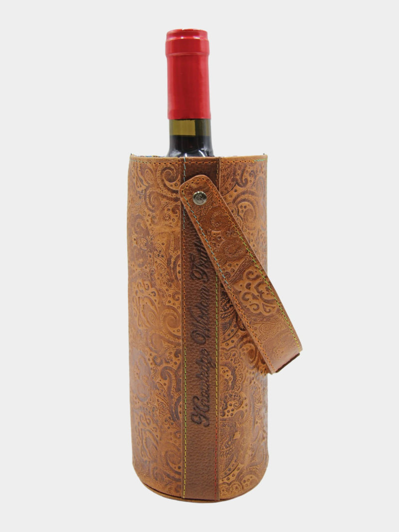 LEATHER WINE BOTTLE CARRIER