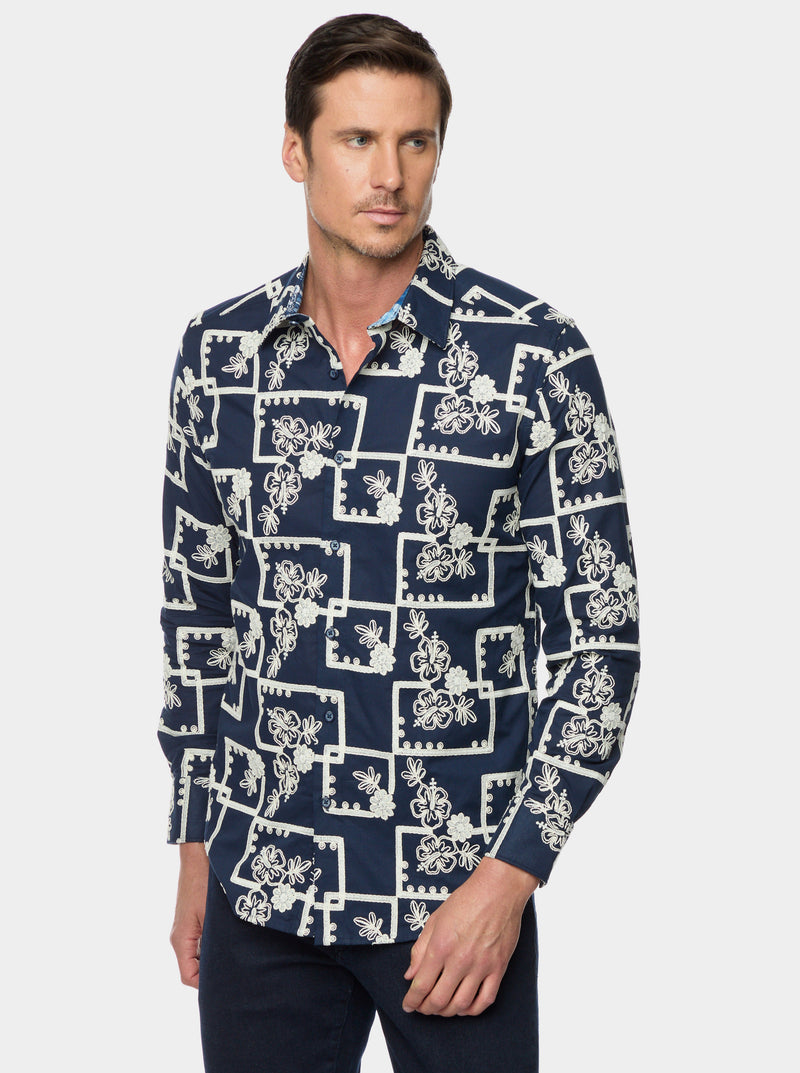 OLEANDER LONG SLEEVE BUTTON DOWN SHIRT