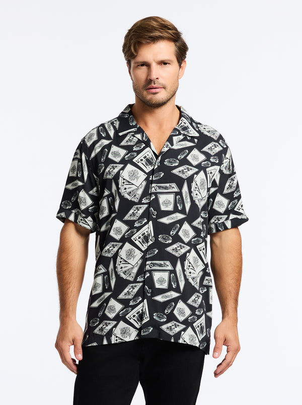 FULL HOUSE SHORT SLEEVE BUTTON DOWN SHIRT