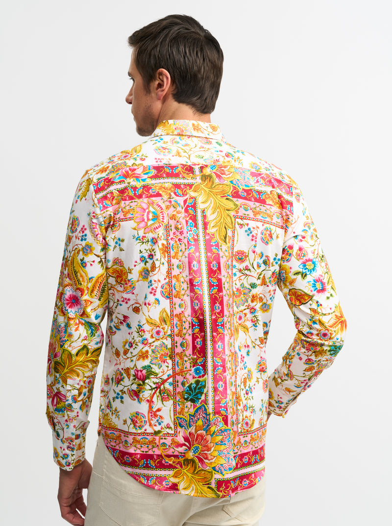 LIMITED EDITION GIVERNY FLOWERS LONG SLEEVE BUTTON DOWN SHIRT