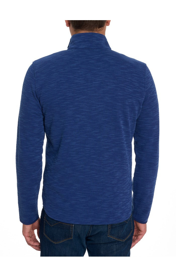 Robert Graham Mens L Blue cheapest Thermal Waffle Long Sleeve 1/4 Zip Pullover Sweater